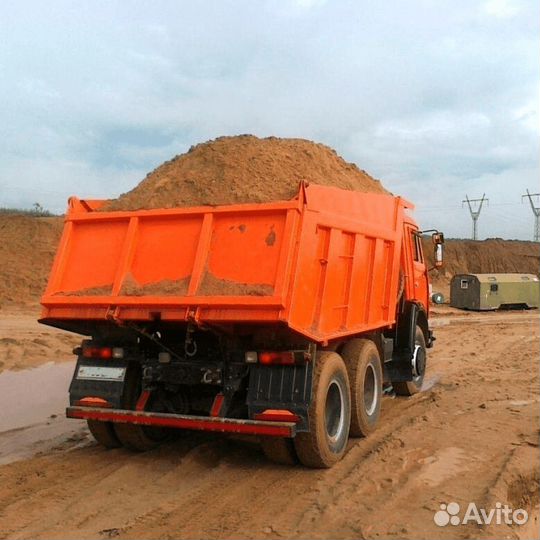 Песок строительный доставка