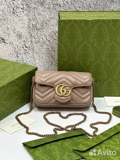 Сумка Gucci GG Marmont Leather Super Mini