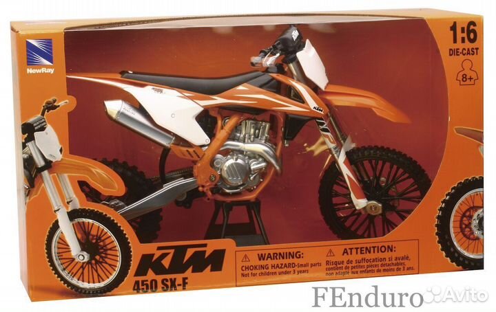 Модель мотоцикла KTM 450SX-F 1:6