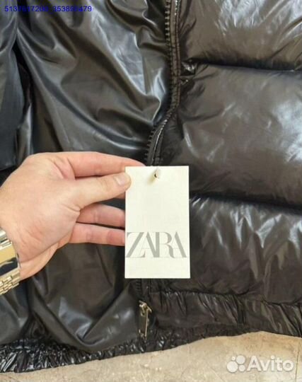 Пуховик zara c оpобой в омплектe