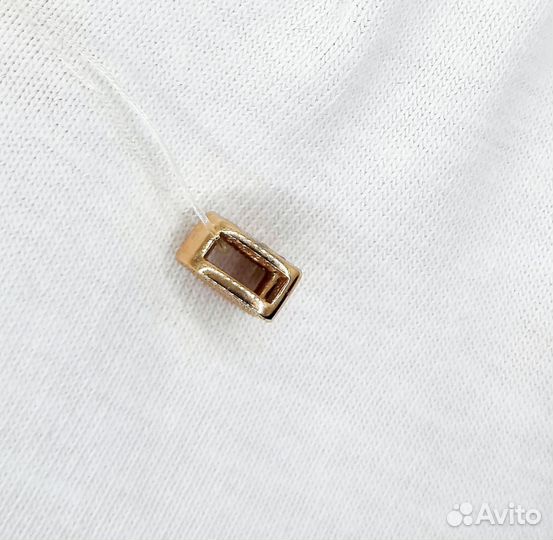 Золотая подвеска 585 пробы Буква Л с фианитами