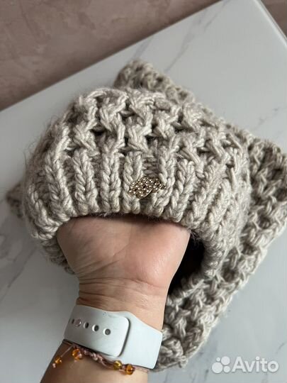 Комплект шапка и снуд женский