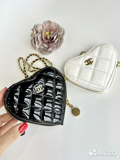 Chanel mini сумочка сердца клатч