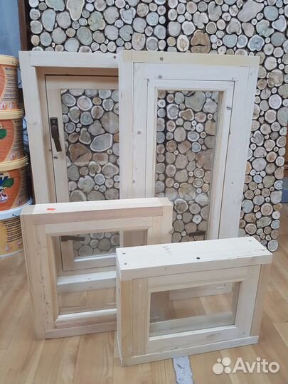 Оконный блок деревянный