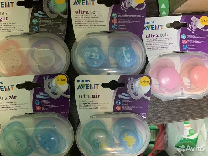 Пустышки Avent в наборах по 2 шт
