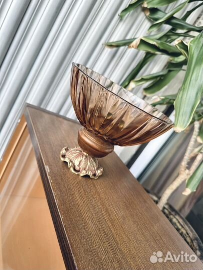 Ваза для фруктов на ножке СССР