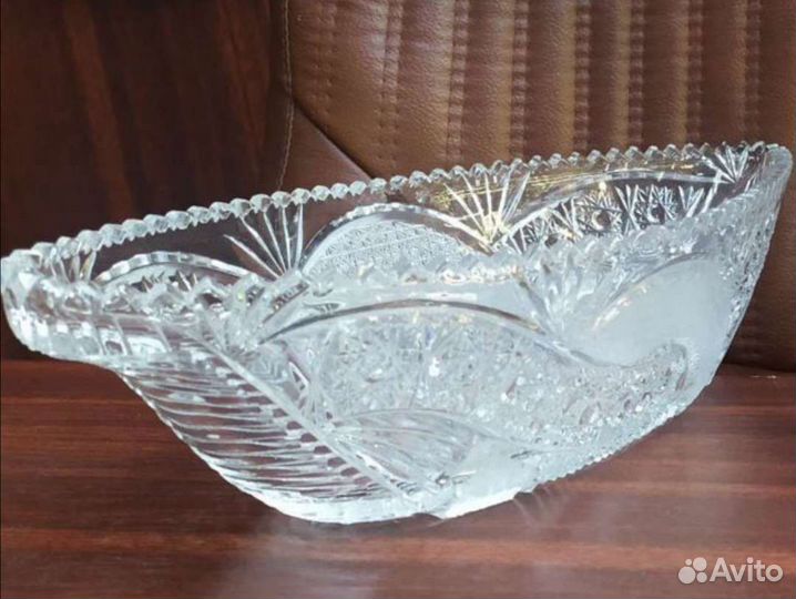 Хрустальная ваза для фруктов СССР