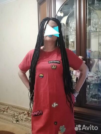 Парик афрокосички и парик русый