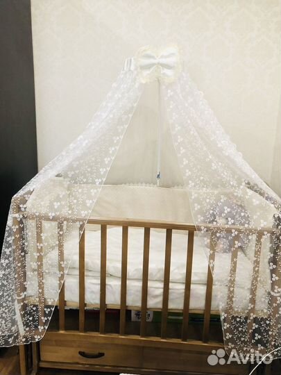 Комплект в кроватку с балдахином