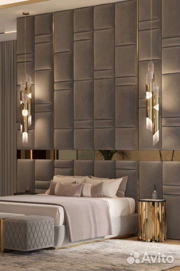 Мягкие стеновые панели / Кровати / Изголовья