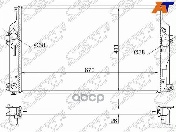 Радиатор Toyota RAV4 (XA40) 12-19 TY0004-40 Sat