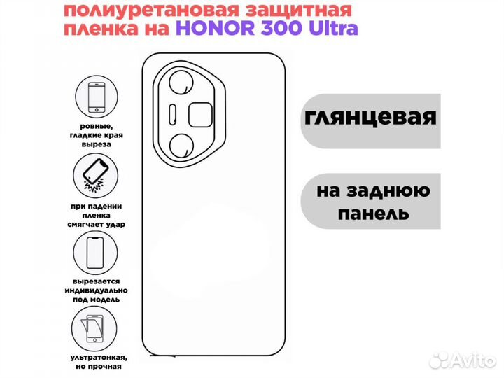 Полиуретановая пленка на Honor 300 Ultra