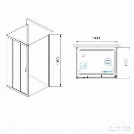 Душевой уголок RGW Passage PA-73-1 180x100