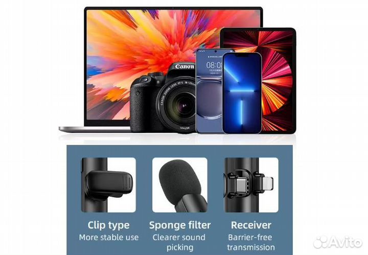 Беспроводной микрофон 2 в 1 remax