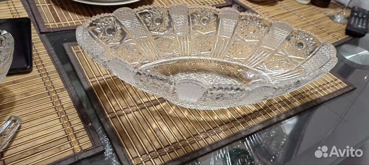 Ваза для фруктов хрусталь СССР большая