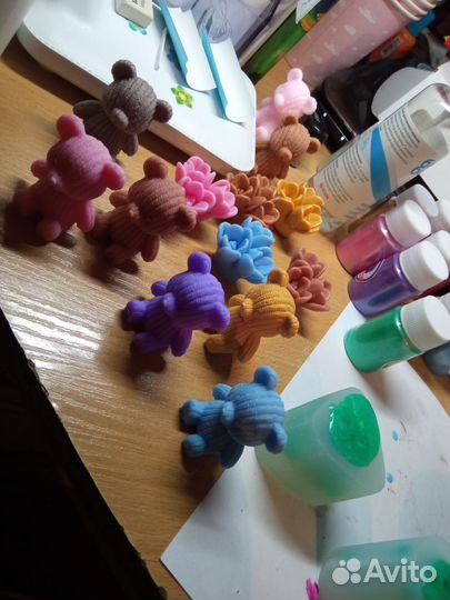 Мишки и цветы