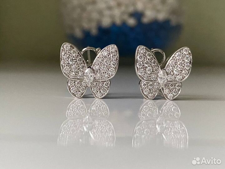 Серьги Van Cleef Two Butterfly