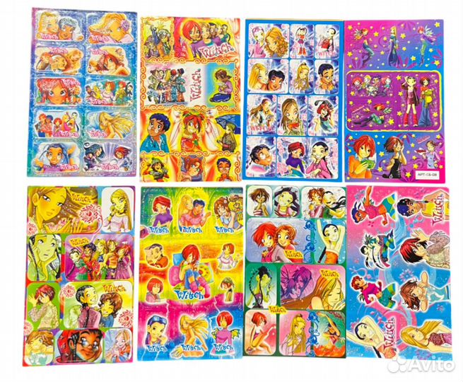 Наклейки 2000х наклейки из дества Bratz,Чародейки