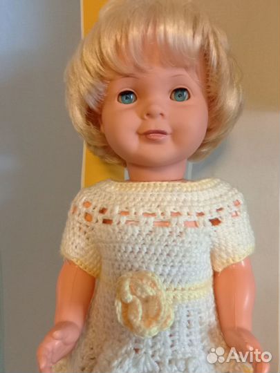 Платье вязаное для куклы гдр СССР
