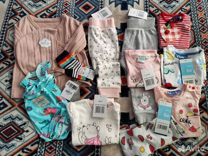 Пакетом на девочку 68/74/80 новое