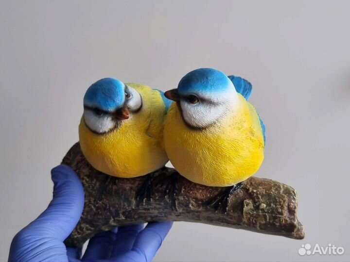 Садовая фигура подвесной декор Синички на ветке