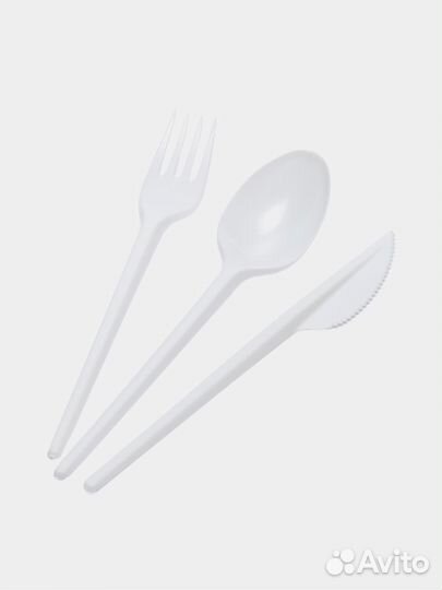 Набор одноразовой посуды 5в1 вилка ложка нож