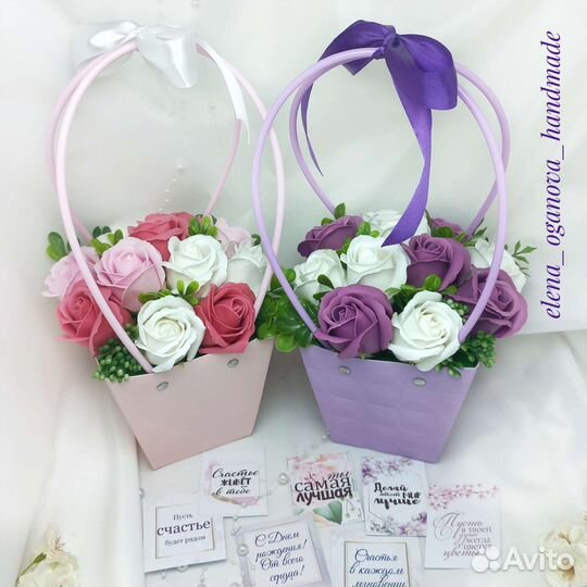 Букет из мыльных роз