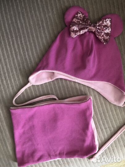 Комплект шапка, снуд для девочки