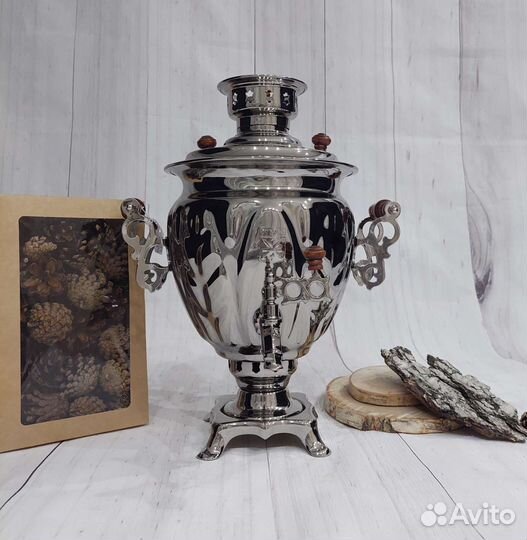 Новый тульский самовар на дровах 