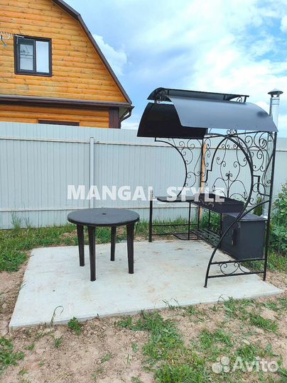 Мангал с печью под казан