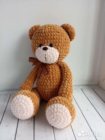 Плюшевый медведь, мишка. Вязаные игрушки