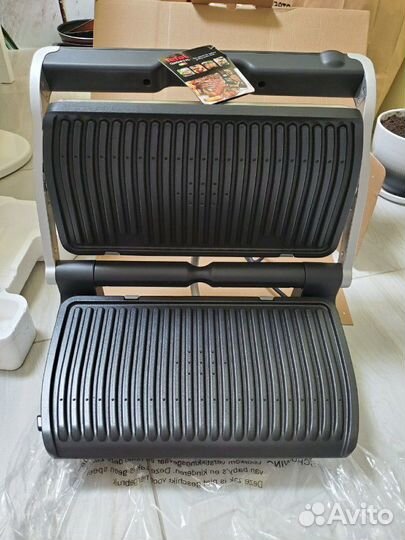 Гриль Tefal OptiGrill+ XL GC722, серебристый