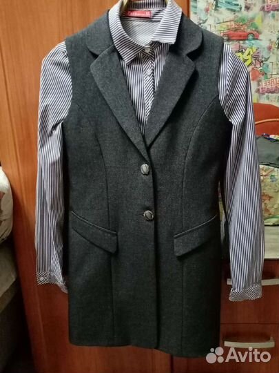 Жилет+ брюки+рубашка