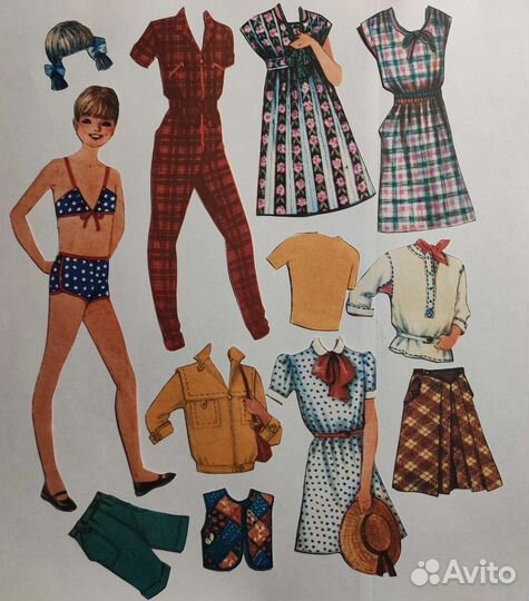 Бумажные куклы с наборами одежды из СССР