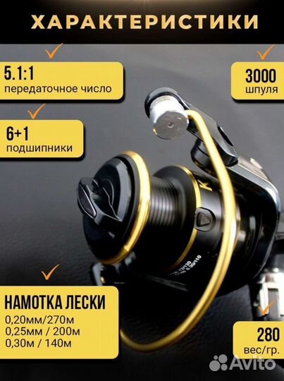 Катушка рыболовная для спиннинга безынерционная