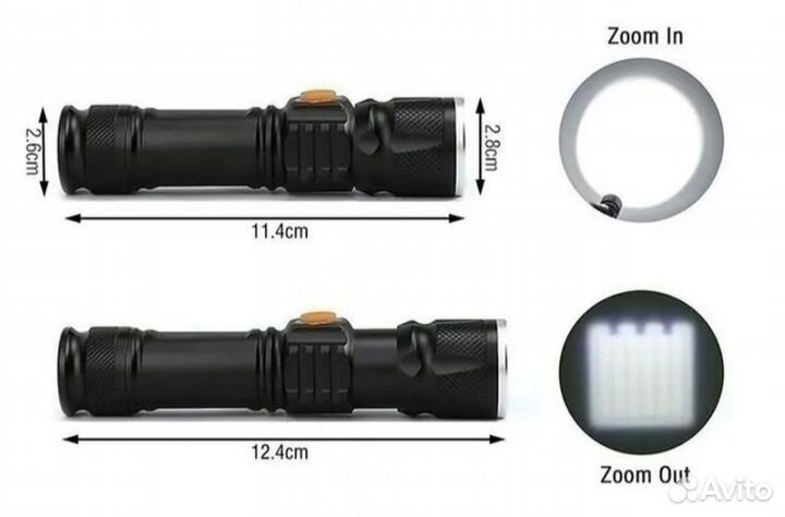 Фонарь светодиодный Огонь от USB