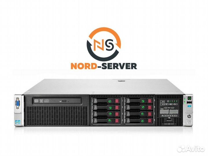 Сервер HP DL380p Gen8 8SFF 2x E5-2660 v2 96GB