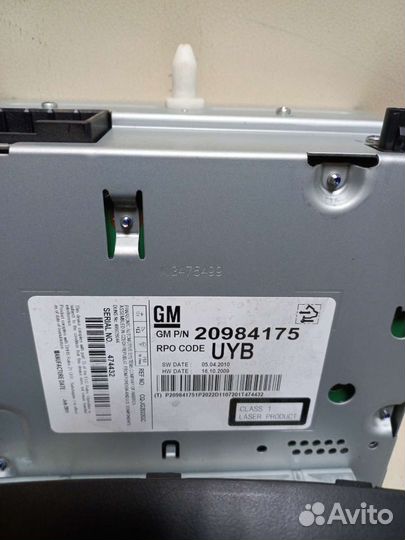 Магнитола Chevrolet Cruze 2011