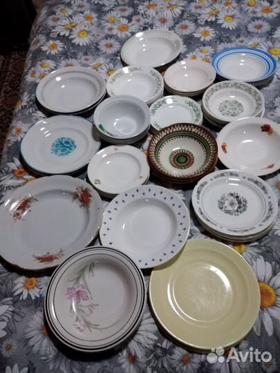 Тарелки и чашки из СССР