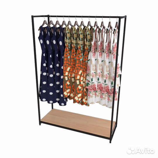 Стеллаж для одежды в стиле Лофт A17120-02-чдс (170