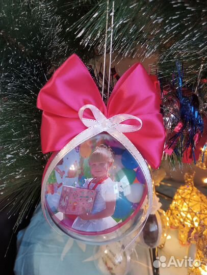 Шары с фотографией на ёлку