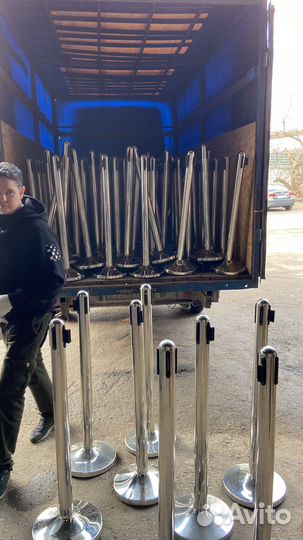 Аренда/Прокат столбиков с красной лентой