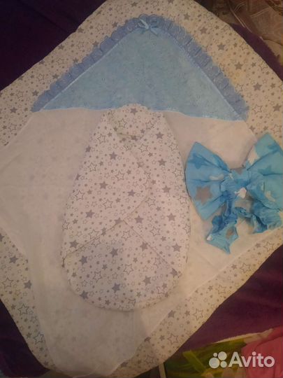 Конверт на выписку для мальчика зимний