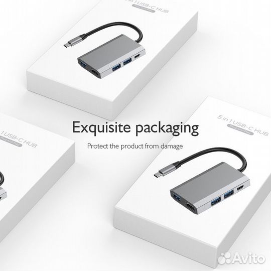 USB Хаб Type-C 5в1 на MacBook basiх