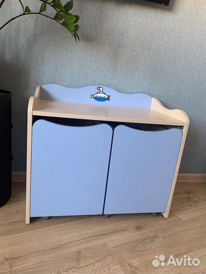 Стеллаж и тумба-столик для игрушек Involux