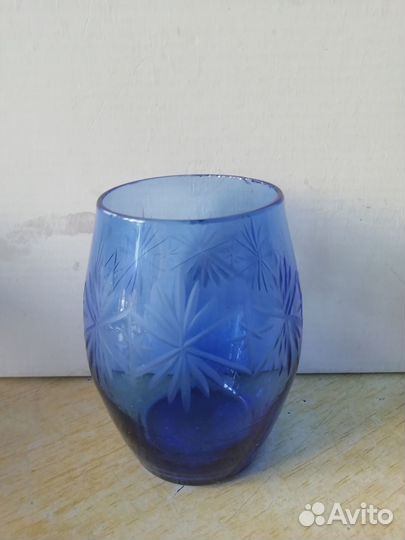 Графин фужеры рюмки цветной хрусталь СССР