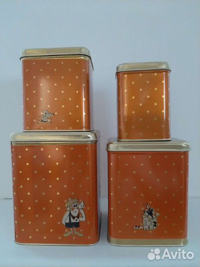 Набор банок для сыпучих продуктов, СССР, новые