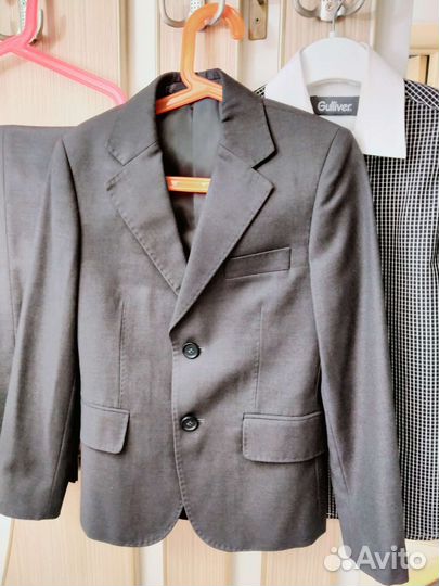 Школьный пиджак и рубашка Gulliver 122-128