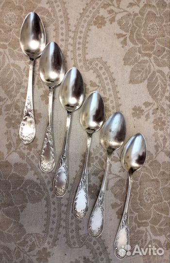 Ложки столовые 6шт, мельхиор