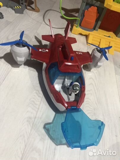 Самолёт щенячий патруль с роботом щенком. Оригинал